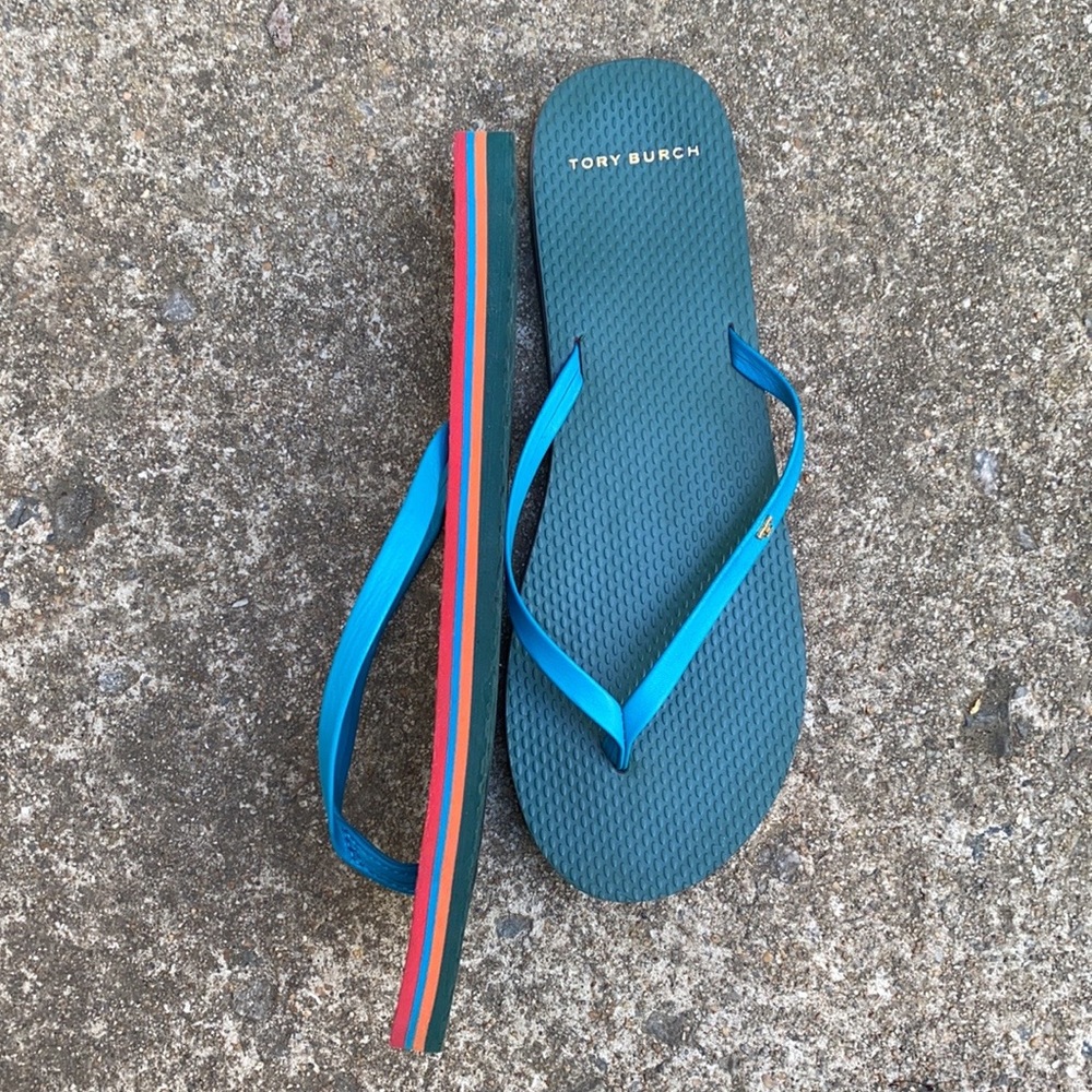 Tory Burch Leather Flip Flops